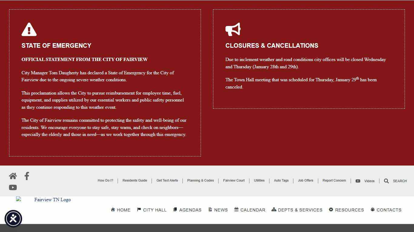 Police Department Fairview, TN Williamson County